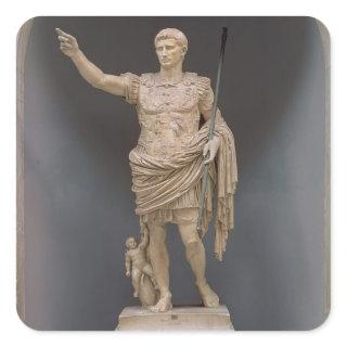 Augustus of Prima Porta, c.20 BC (marble) Square Sticker