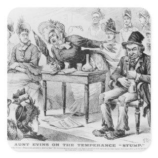 Aunt Evins on the Temperance 'Stump' Square Sticker