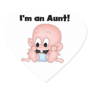 Aunt of New Nephew T-shirts and Gifts Heart Sticker