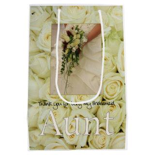 Aunt Thank you for being my Bridesmaid Medium Gift Bag