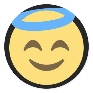 Aureole Emoji Classic Round Sticker