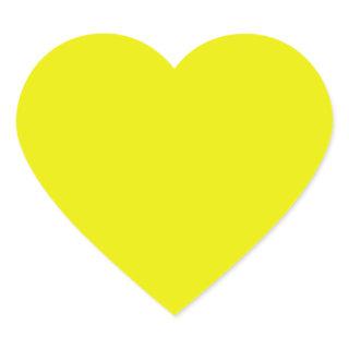 Aureolin (solid color)  heart sticker