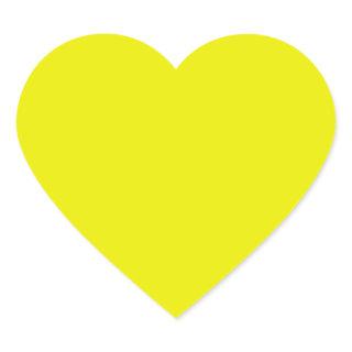 Aureolin (solid color)  heart sticker