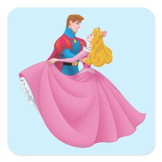 Aurora and Prince Phillip Dancing Square Sticker