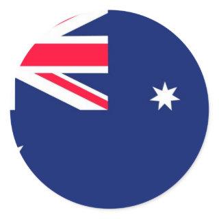 AUSSIE FLAG CLASSIC ROUND STICKER