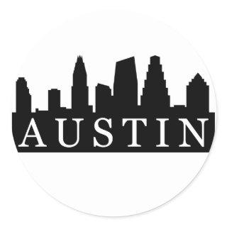 Austin Skyline Classic Round Sticker