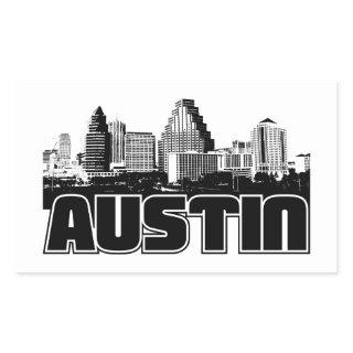 Austin Skyline Rectangular Sticker