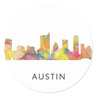AUSTIN TEXAS SKYLINE WB1 - CLASSIC ROUND STICKER