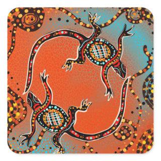 AUSTRALIA ART        SQUARE STICKER