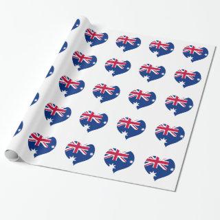 Australia Flag Heart Cutout