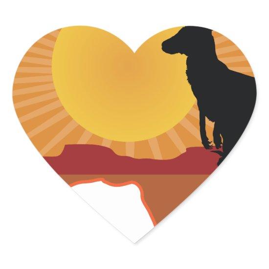 Australia Kangaroo Heart Sticker