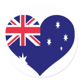 Australia Love Classic Round Sticker