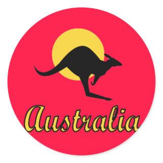 Australia Red earth Design Classic Round Sticker