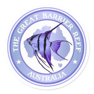 Australia -The Great Barrier Reef Classic Round Sticker
