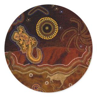 Australian Aboriginal Style Desert Art Stickers