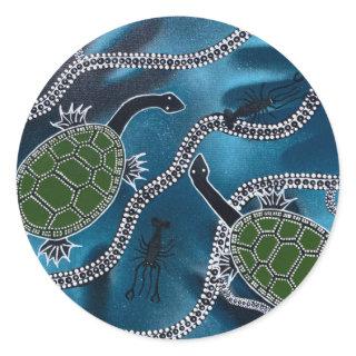 Australian Aboriginal turtle neck snake sticker