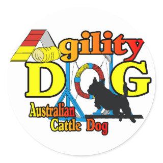 Australian Cattle Dog Agility Classic Round Sticker