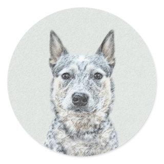 Australian Cattle Dog - Cute Original Dog Art Classic Round Sticker