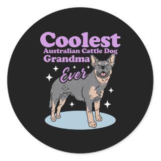 Australian Cattle Dog Grandma | Owner Blue Heeler Classic Round Sticker