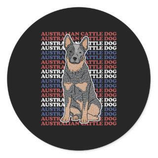 Australian Cattle Dog | Mr. Dog Owner Blue Heeler Classic Round Sticker