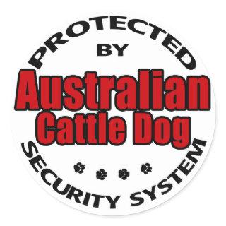 Australian Cattle Dog Security Classic Round Sticker