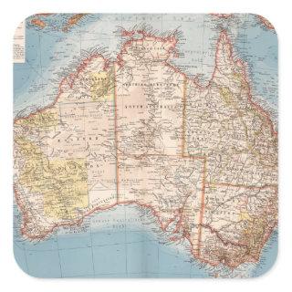 Australian Topography Map (1905) Square Sticker