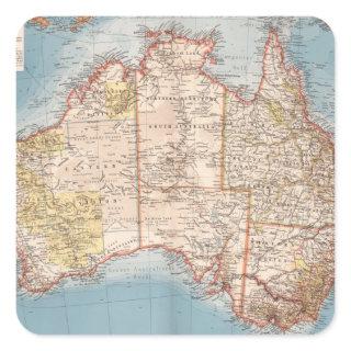 Australian Topography Map (1905) Square Sticker