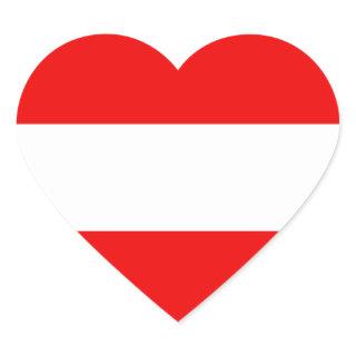Austria Flag Heart Sticker