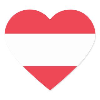 Austria Flag Heart Sticker