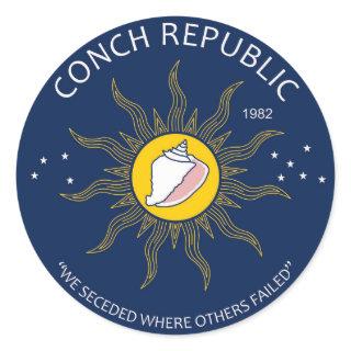 Authentic Conch Republic AVOID FAKES Classic Round Sticker