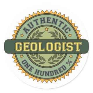 Authentic Geologist Classic Round Sticker
