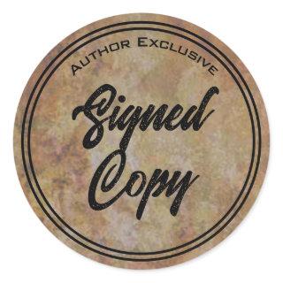 Author Signed Copy Parchment Classic Round Sticker