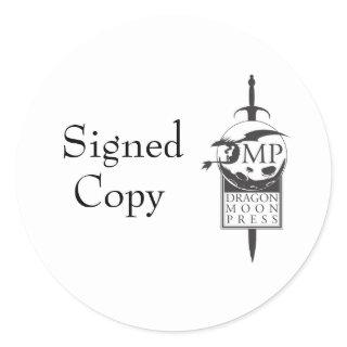 Author "signed copy" stickers