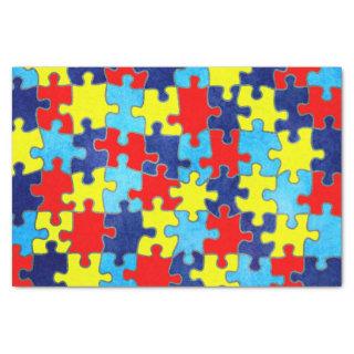 Autism Awareness-Puzzle by Shirley Taylor Tissue Paper