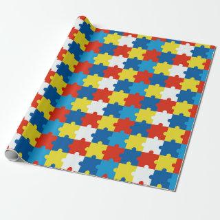 Autism Awareness Spectrum Jigsaw Puzzle Pieces