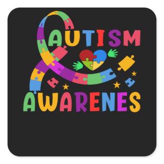 Autism Awareness Square Sticker