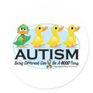Autism Ugly Duckling Classic Round Sticker