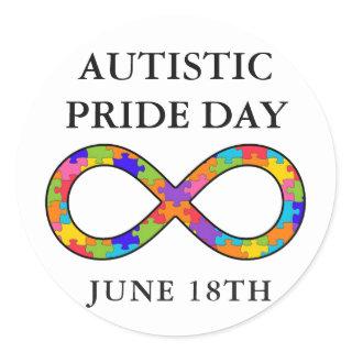 Autistic Pride Day June 18th Awareness Stickers