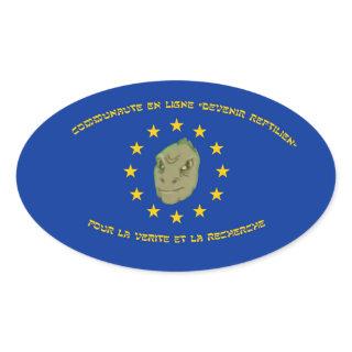 Autocollant Devenir Reptilien forme "ballon" Oval Sticker