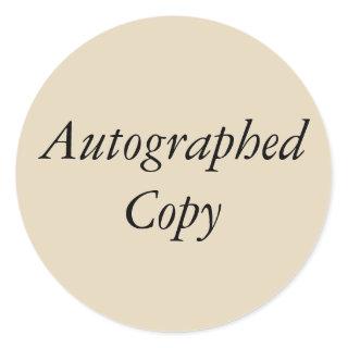 Autographed Copy Sticker