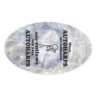 Autoharps Outlawed Oval Sticker