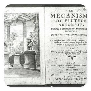 Automatons, illustration of the frontispiece square sticker