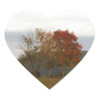 Autumn at Lake Arrowhead. Heart Sticker
