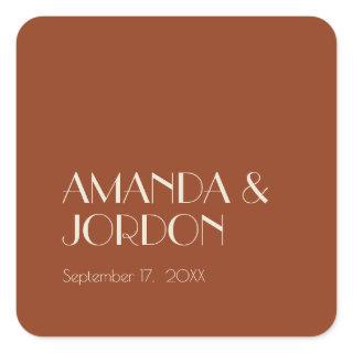 Autumn Boho Deco | Rust Wedding Seal Sticker