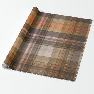 Autumn Brown and Orange Plaid