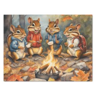 Autumn Chipmunks & Marshmallows Decoupage Tissue Paper