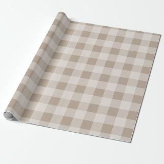 Autumn Fall  Brown Taupe Plaid Pattern