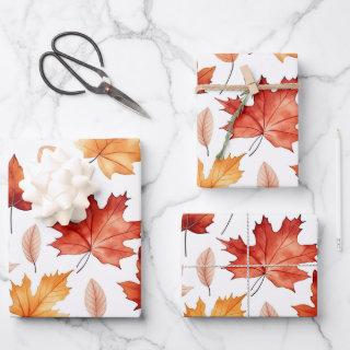 Autumn Fall Leaves Terracotta Brown Boho Pattern   Sheets