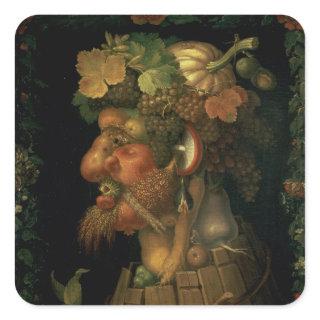 Autumn, from a series depicting the four square sticker