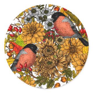 Autumn garden 1 classic round sticker